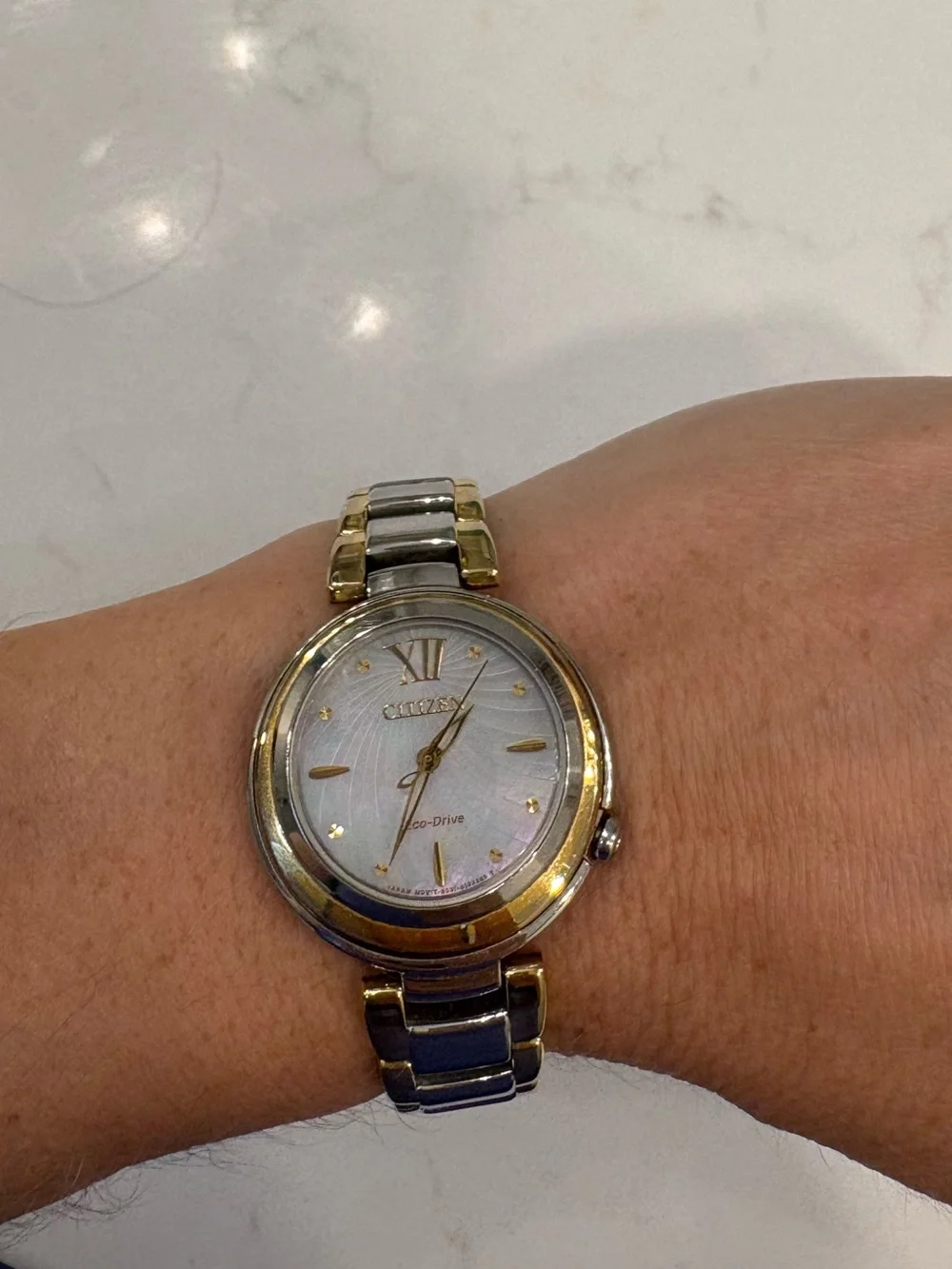 Citizen Sunrise Collection Two-Tone Mother-of-Pearl Dial Watch